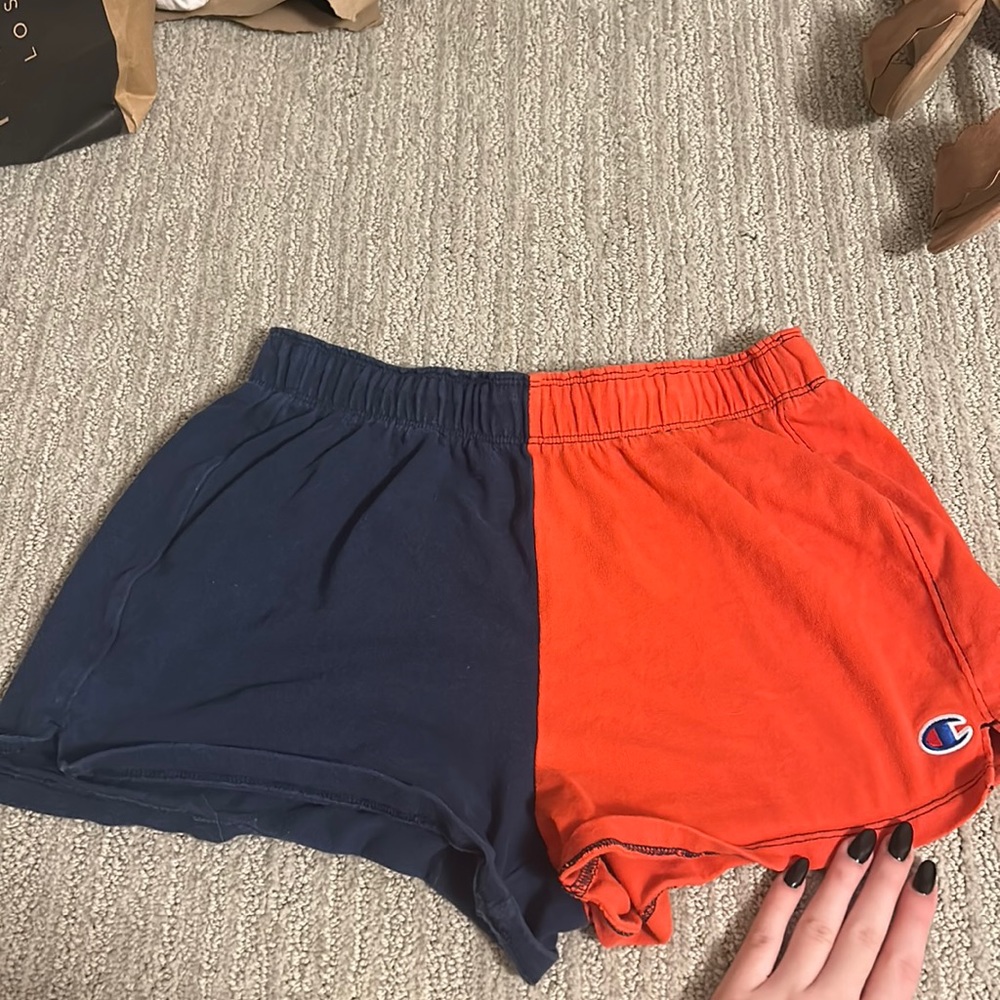 champion blue and red shorts
